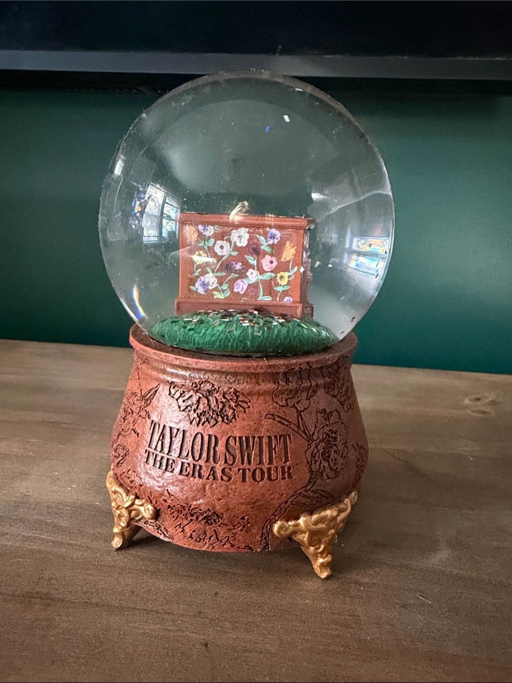 Taylor Swift Brown & Gold Eras Tour Snow Globe Music Box
